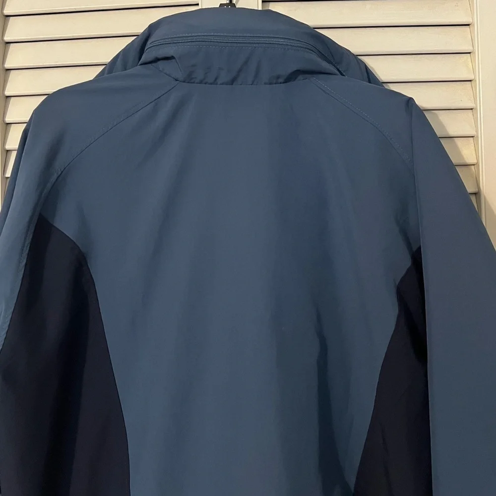 Nike Men’s Full Zip Large Blue Roll & Zippered Hood Workout Jacket - Picture 3 of 11
